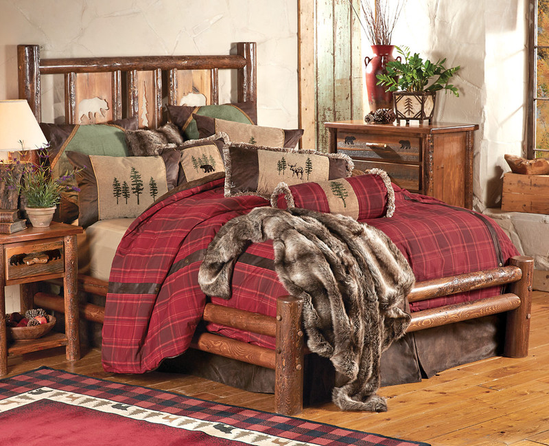 Pine Crest Bear Log Bed - Full