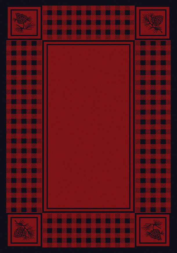 Pine Refuge Red Rug - 5 x 8