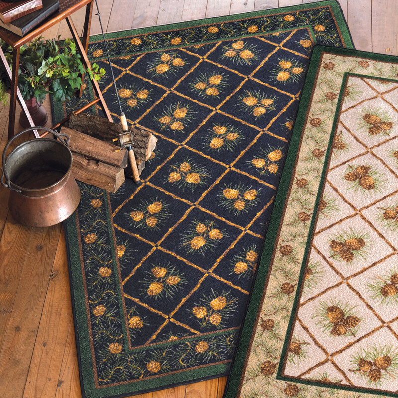 Pinecone Haven Green Rug - 4 x 5