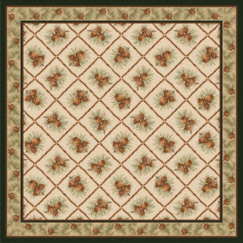 Pinecone Haven Natural Rug - 8 Ft. Square