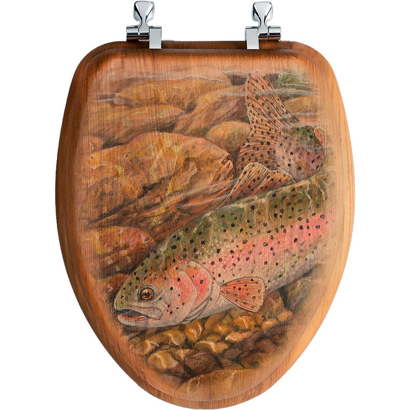 Rainbow Trout Toilet Seat - Elongated