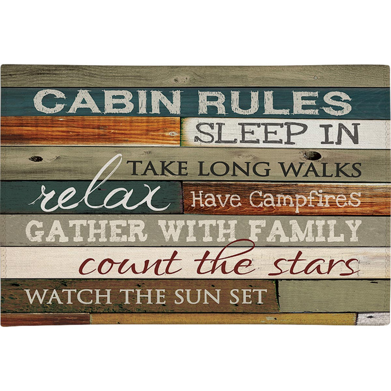 Rules of the Cabin Chenille Rug - 2 x 3