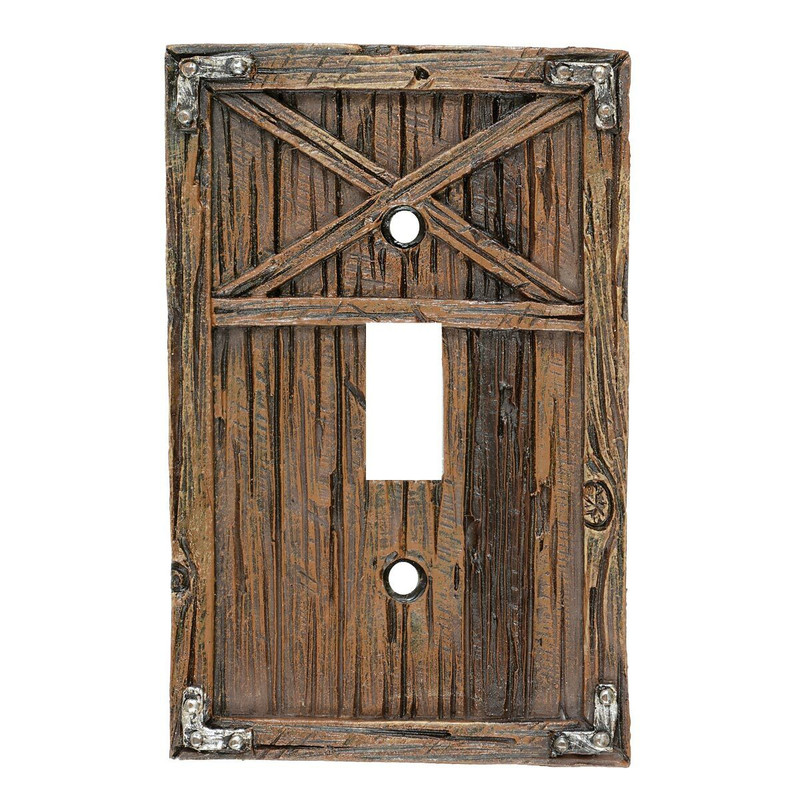 Rustic Barn Door Single Switch Cover