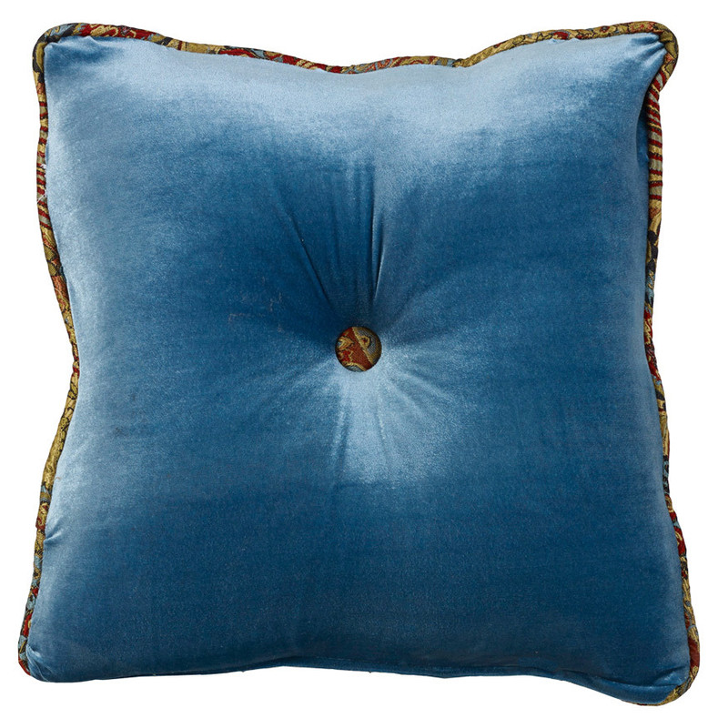 San Angelo Teal Tufted Pillow - OUT OF STOCK UNTIL 09/04/2024