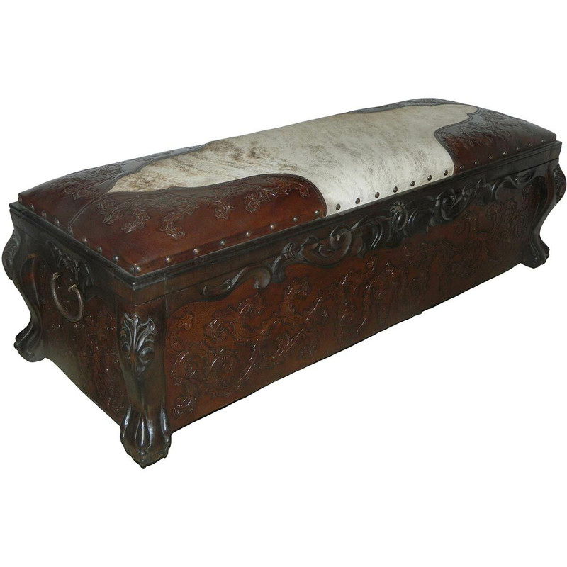 San Sebastian Trunk Bench - Antique Brown