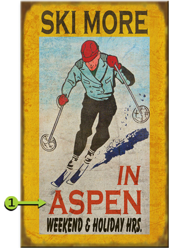 Ski More Personalized Sign - 18 x 30