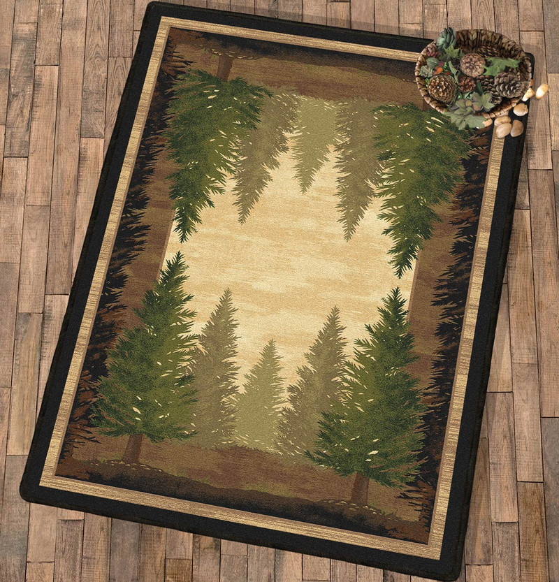 Tall Pine Woods Rug - 8 x 11