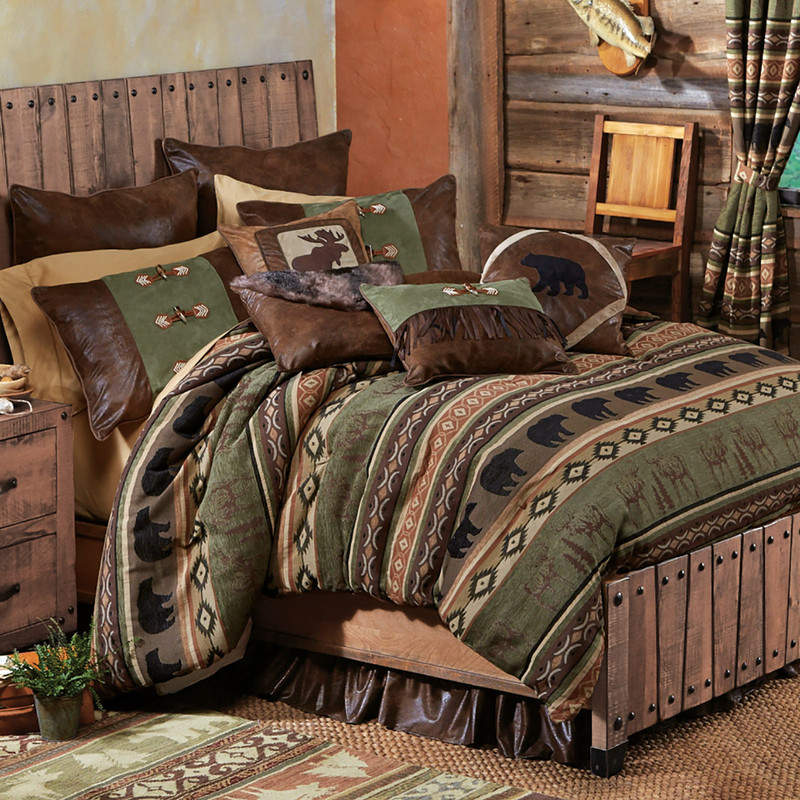 Timber Woods Moose & Bear Bed Set - King