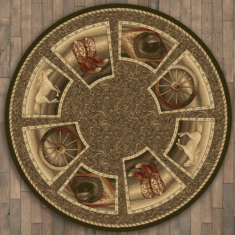 Western Home Rug - 8 Ft. Round