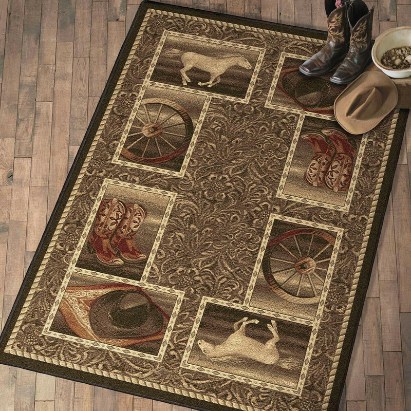 Western Home Rug - 8 x 11