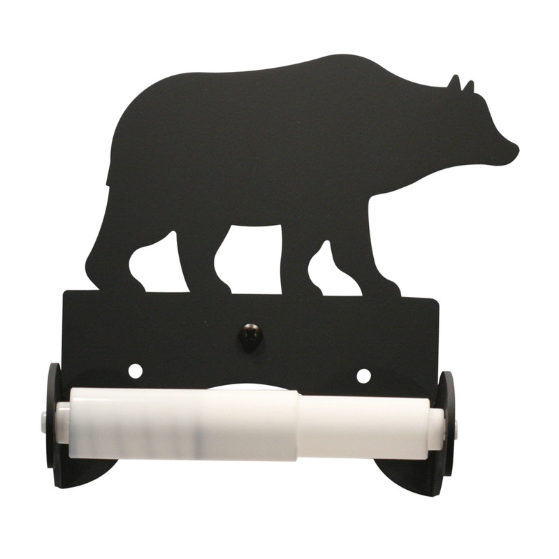 Wrought Iron Bear Toilet Tissue Holder