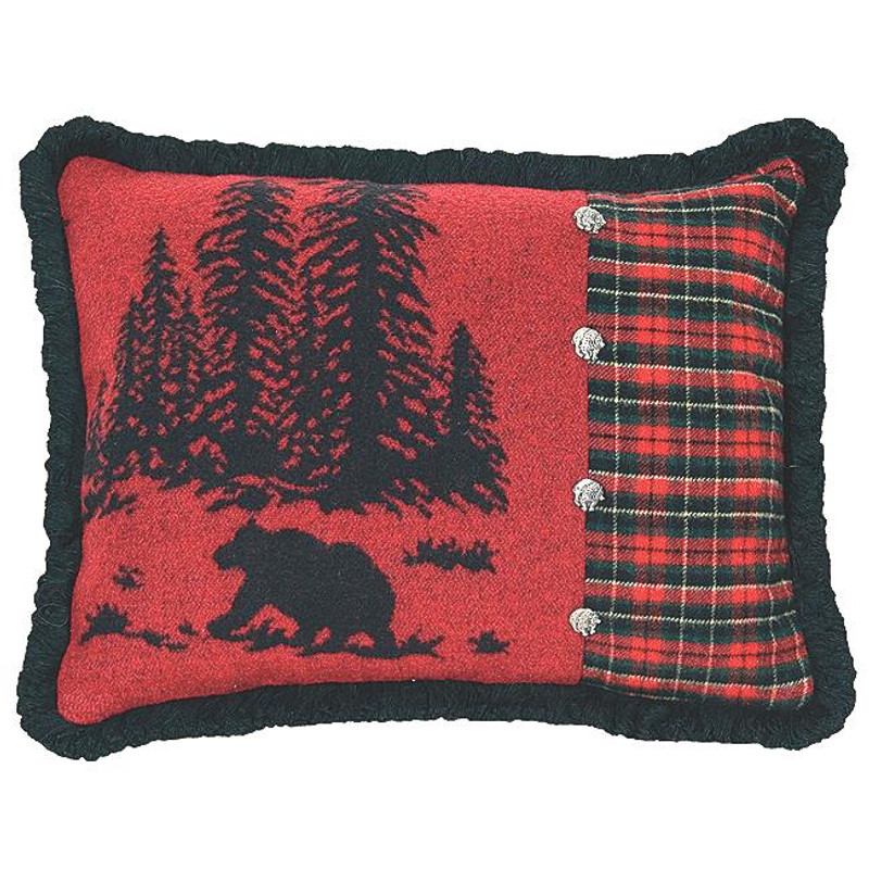 Wooded River Bear 5 Rectangle Pillow
