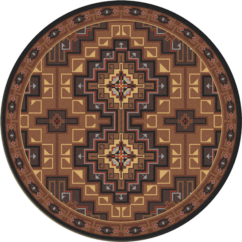 High Rez Southwest Rug - 8 Foot Round