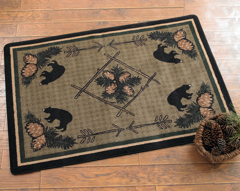 Pinecone & Bears Rug - 8 x 11