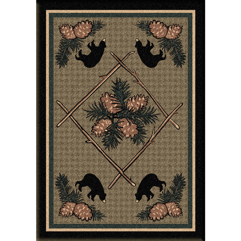 Pinecone & Bears Rug - 3 x 4