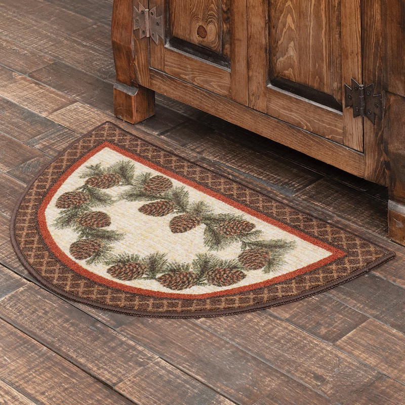 Pine Forest Half-Round / Wedge Rug | Black Forest Decor
