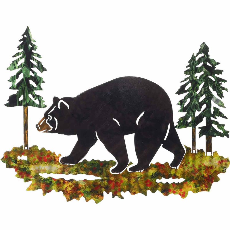 Majestic Wilderness Metal Bear Wall Art