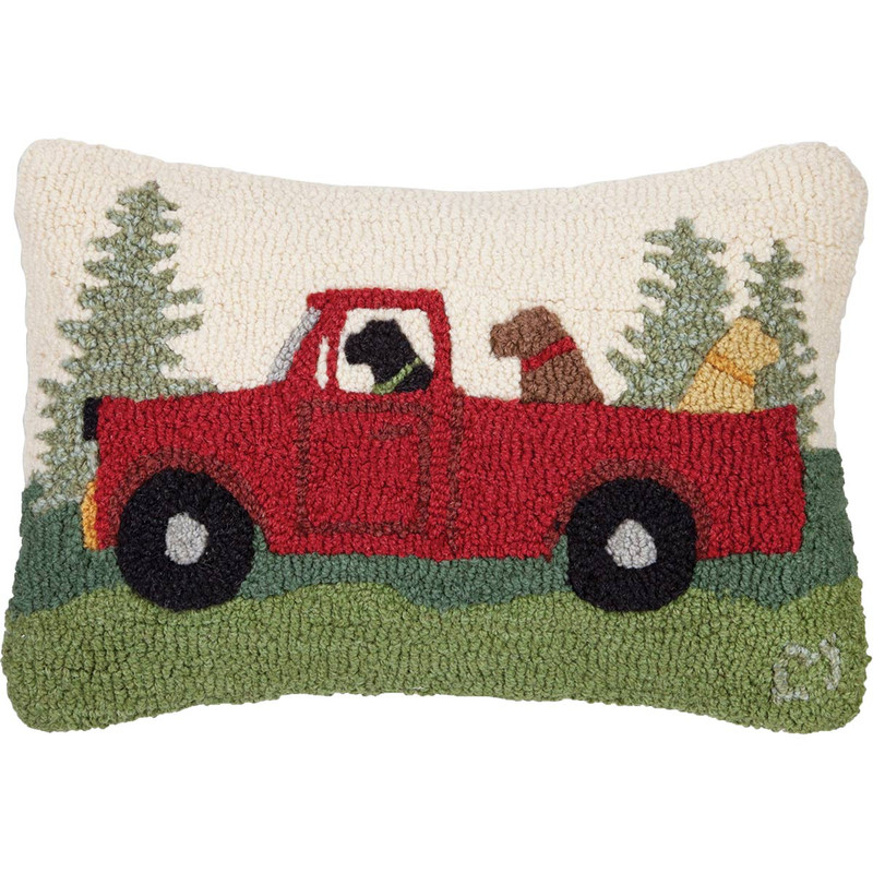 Dog Days 14 x 20 Hooked Wool Pillow