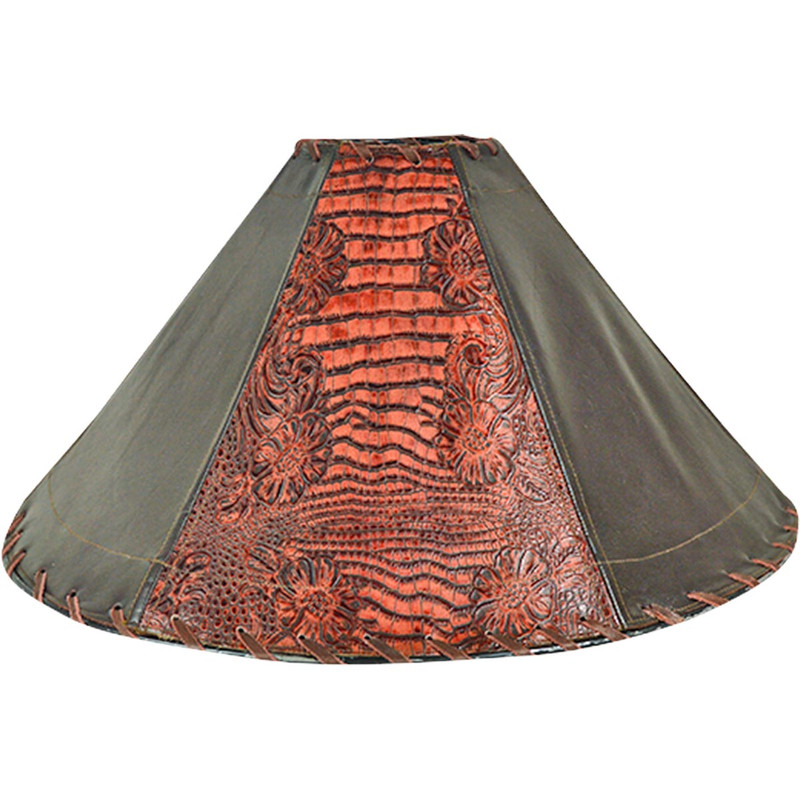 Rawhide & Pressed Leather Lampshade