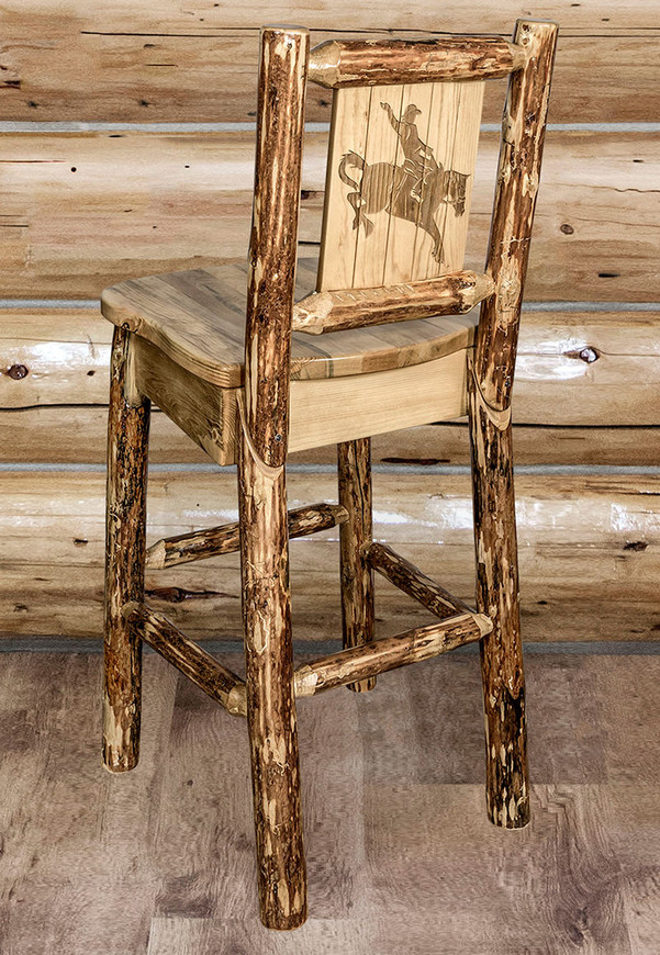 Cascade Barstool with Back - Bronc