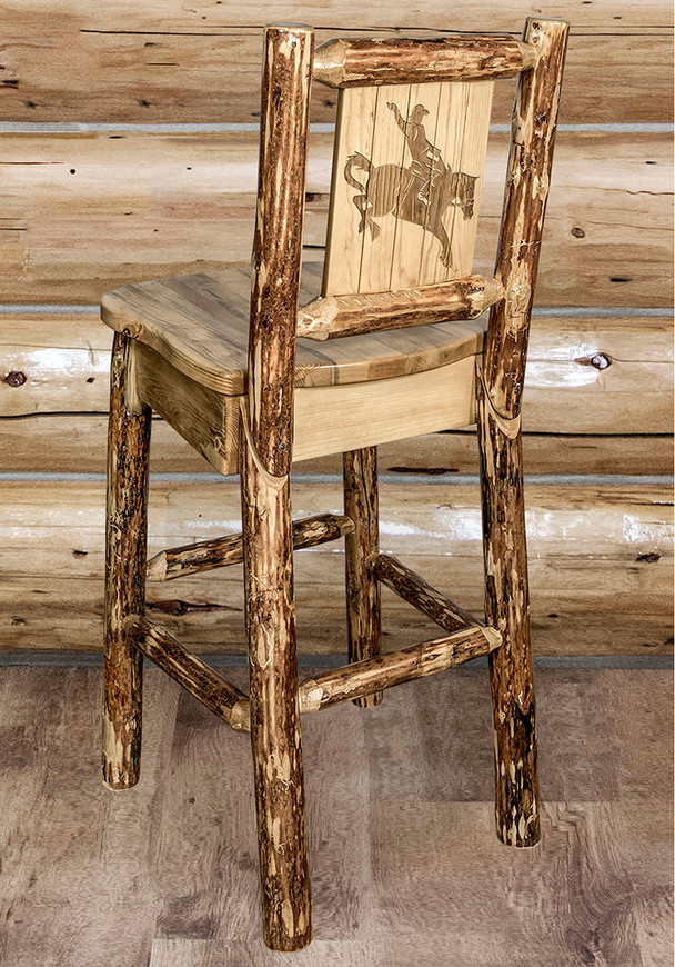 Cascade Counter Stool with Back - Bronc