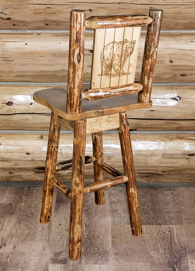 Cascade Swivel Barstool - Bear