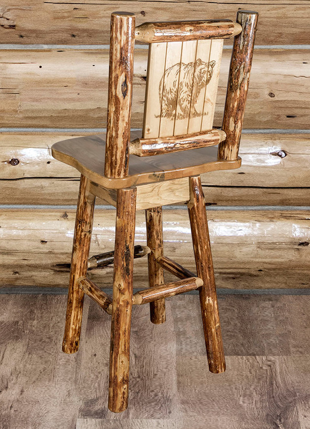 Cascade Swivel Counter Stool - Bear