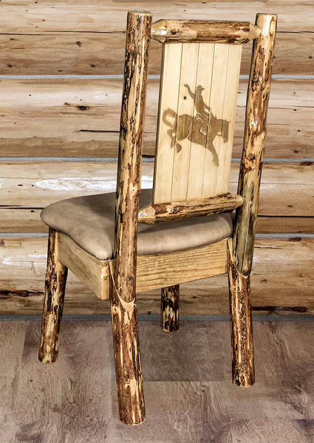 Cascade Side Chair with Buckskin Upholstered Seat - Bronc
