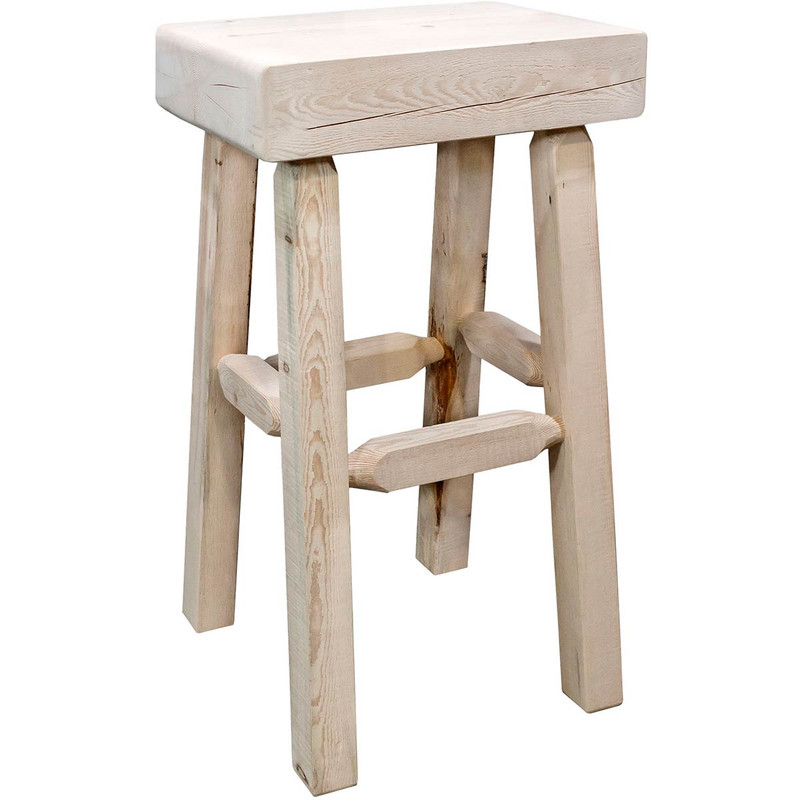 Denver Counter Height Half Log Barstool - Lacquered