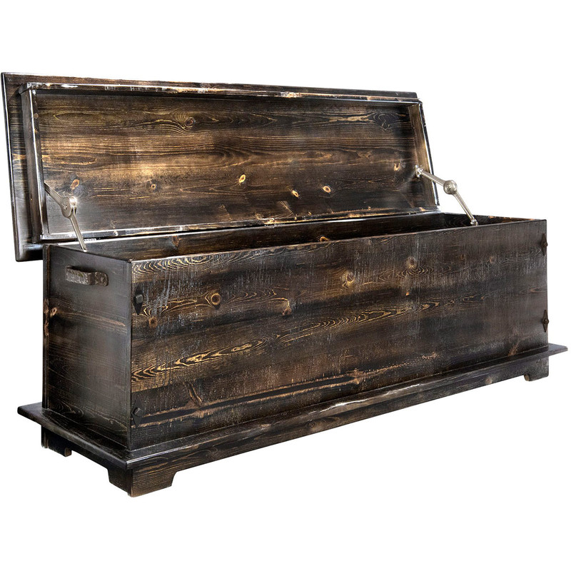 Lima Sawn 4 Foot Blanket Chest - Jacobean Stain