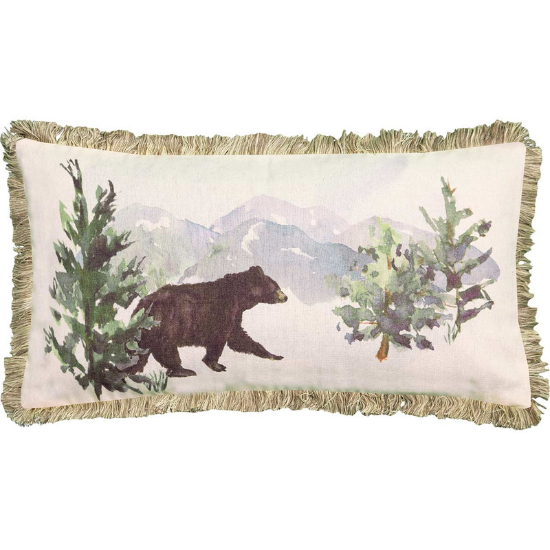 Watercolor Bear Accent Pillow