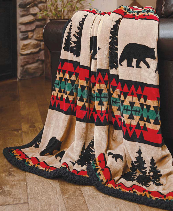 Tongass Bear Sherpa Throw - OUT OF STOCK UNTIL 05/20/2024
