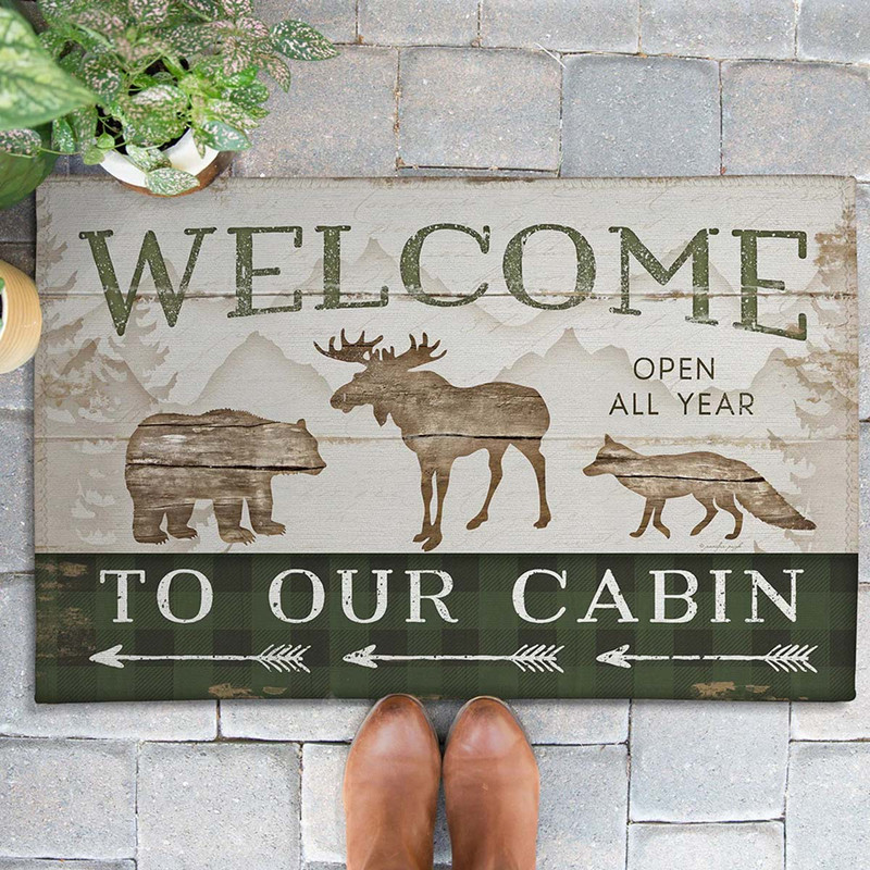 Welcome to Our Cabin Outdoor Rug - 2 x 3