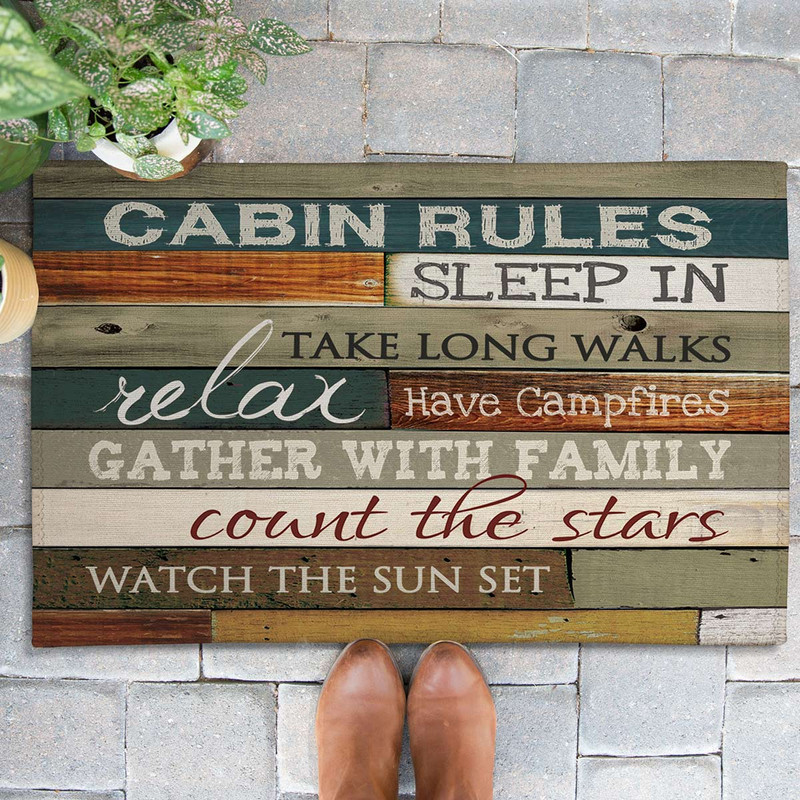 Cabin Rules Outdoor Rug - 3 x 5