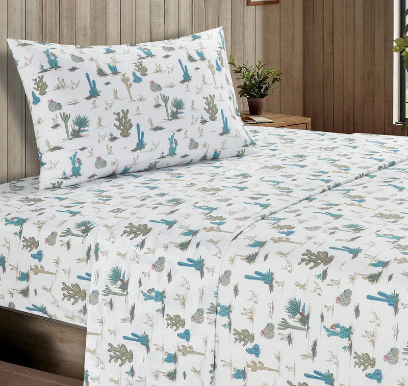 Desert Scene Cactus Sheet Set - Twin