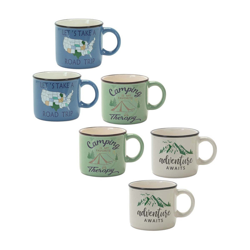 Outdoor Adventure Mugs - Set of 6