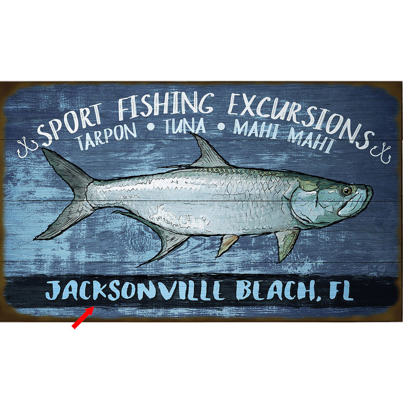 Fishing Excursion Personalized Sign | Black Forest Decor