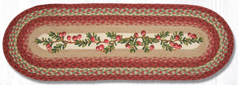 Branches of Cranberries Oval Rug