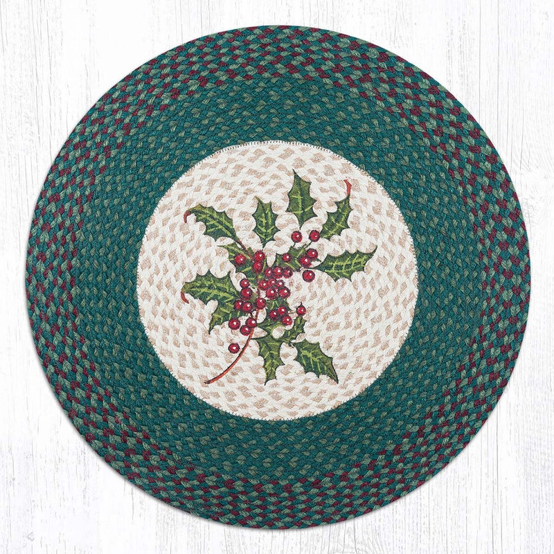 Sprig of Holly Round Rug