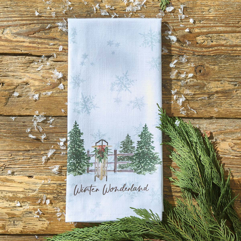 Wintry Cabin Kitchen Towels - Set of 4