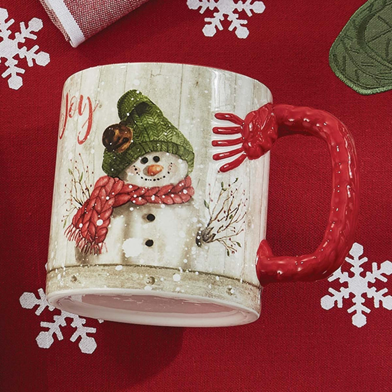 Snowman with Red Scarf Mug