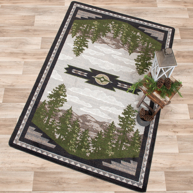 Woodland Horizon Gray Rug - 5 x 8