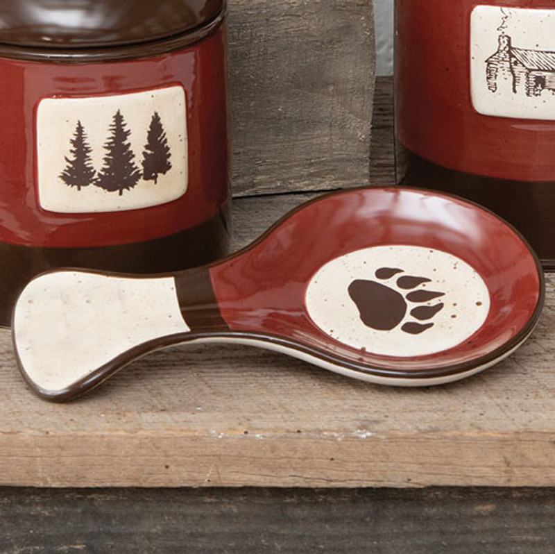 Bear Cabin Ceramic Spoon Rest