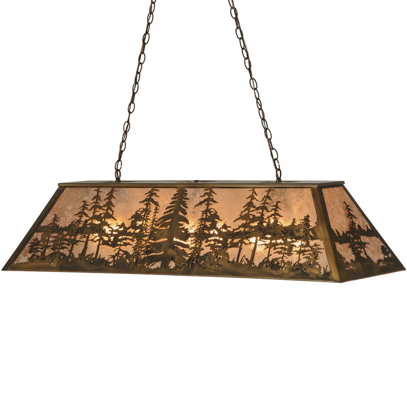 Pine Medley Oblong Pendant Light