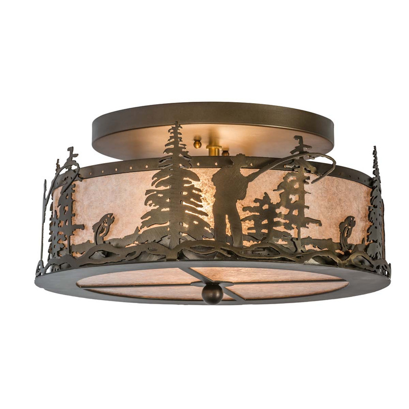 Fisherman's Catch Flush Mount Ceiling Light