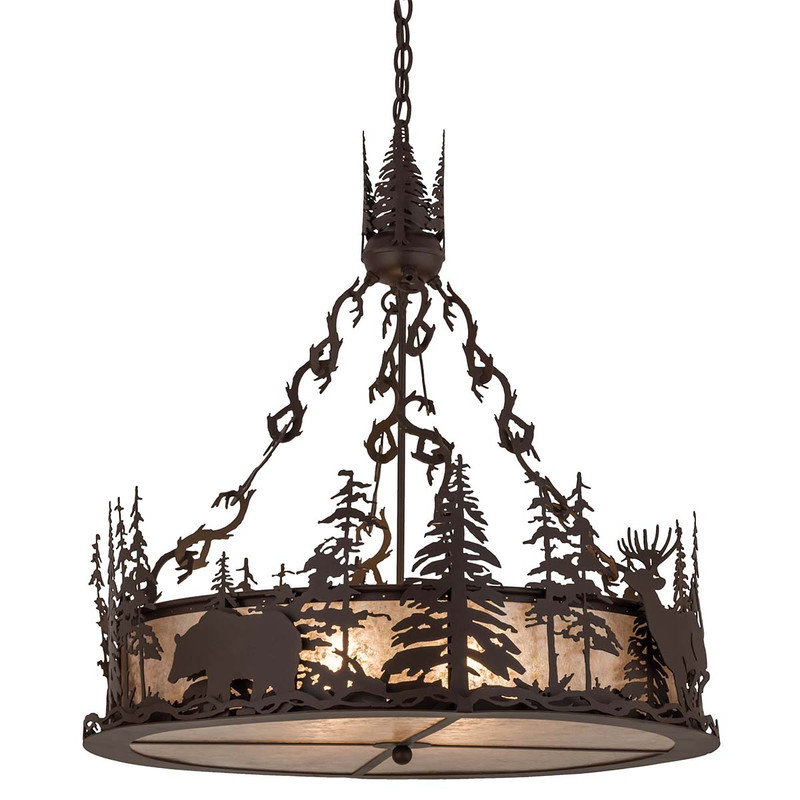 Wild Bear Woods Inverted Pendant Light