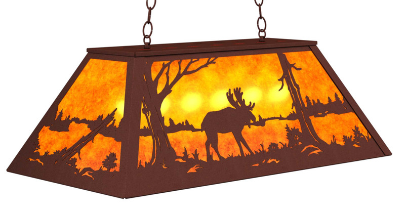 Glowing Moose Oblong Pendant Light