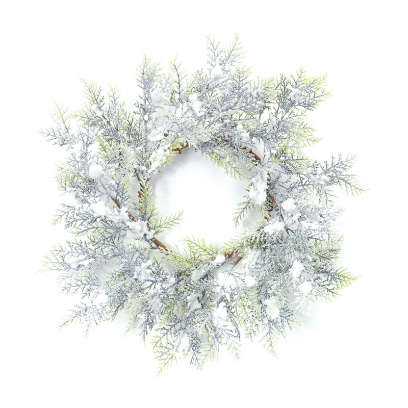 Silver Frost Cedar Wreath