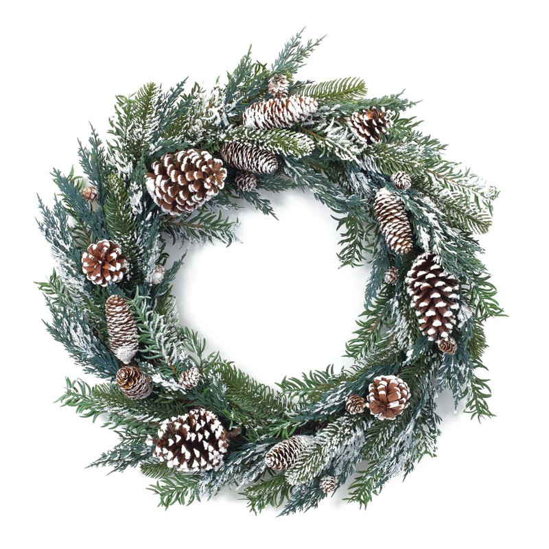 Festive Pine Cone Christmas Wreath