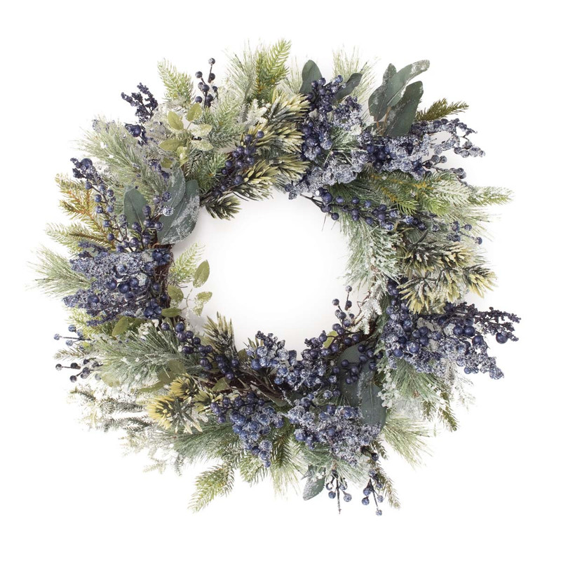 Blueberry Pine Frost Christmas Wreath - OUT OF STOCK UNTIL 07/01/2024
